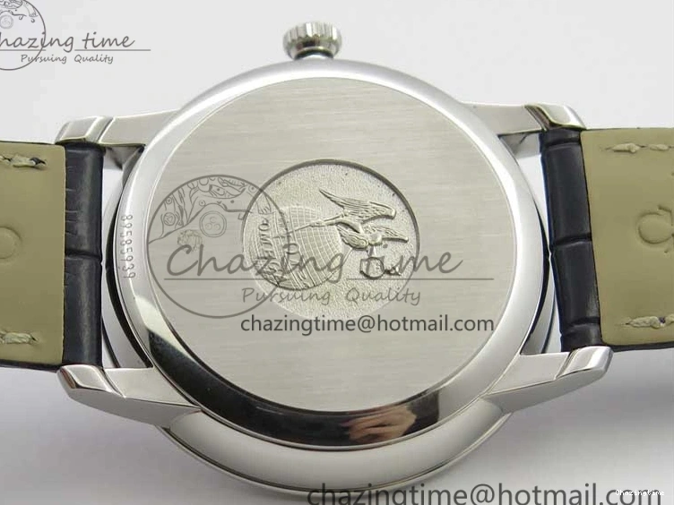 0312 Timeless De Ville Prestige Real PR SS ZF 1:1 Best Edition Gray Dial Blue Markers on Blue Leather Strap MIYOTA 7936